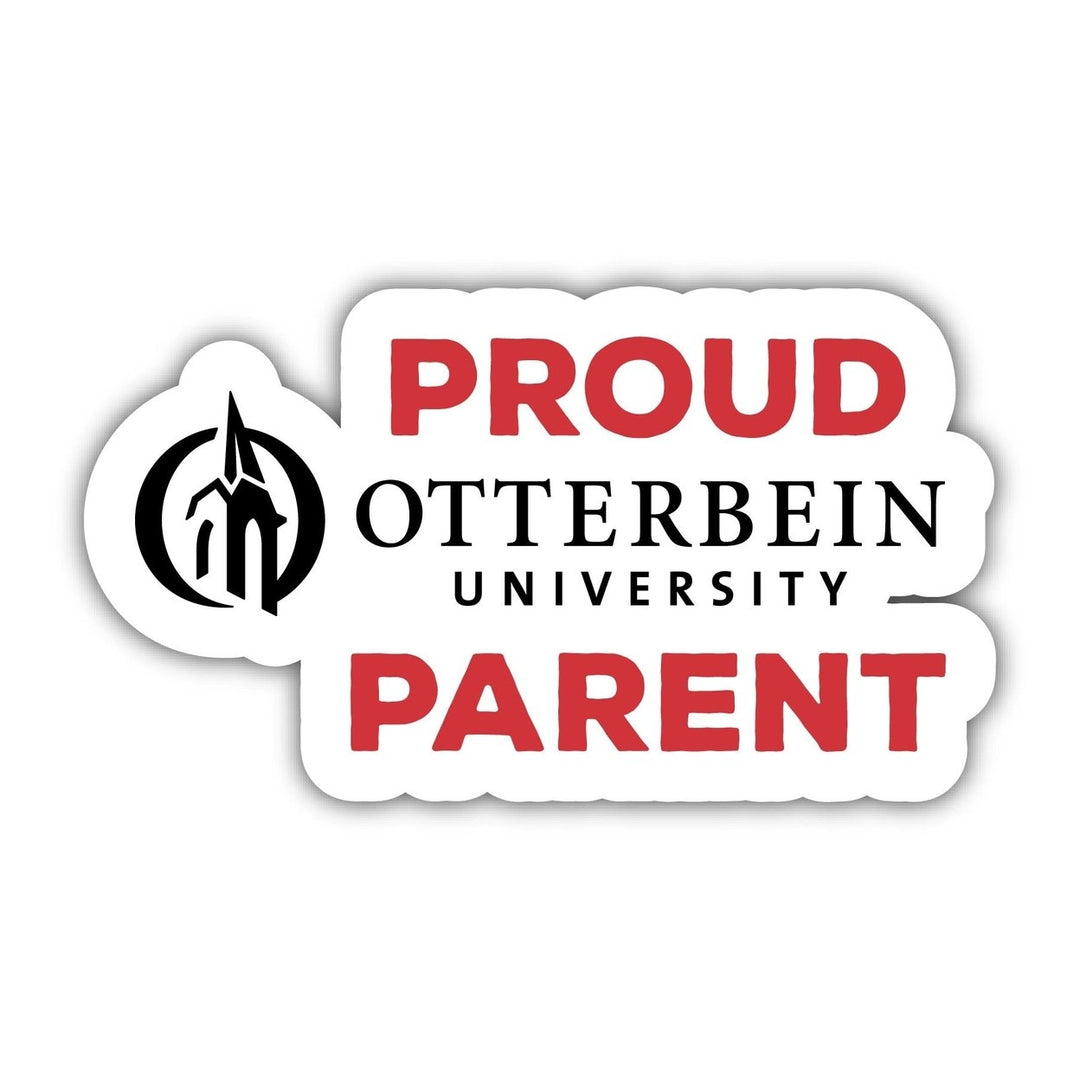 Otterbein University 4-Inch Laser Cut Proud Parent Decal Sticker Officially Licensed Collegiate Product Image 1