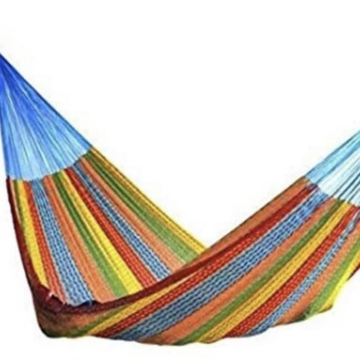 14 Ft King Size Hammock Hamaca Mexico Handmade Threaded Patio Camping Image 4