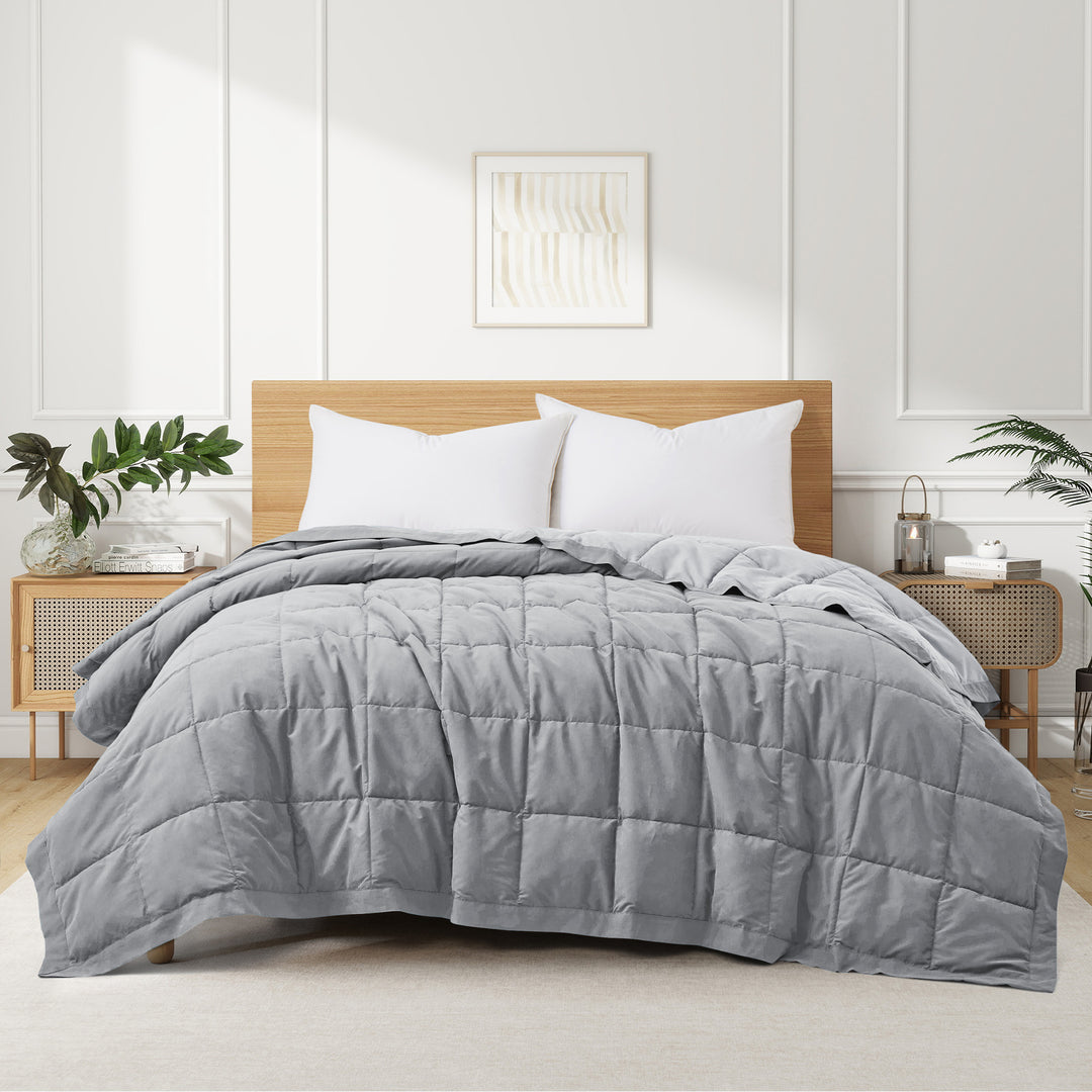 Reversible Lightweight Down Alternative Blanket, Oversize Bed Blanket Image 6