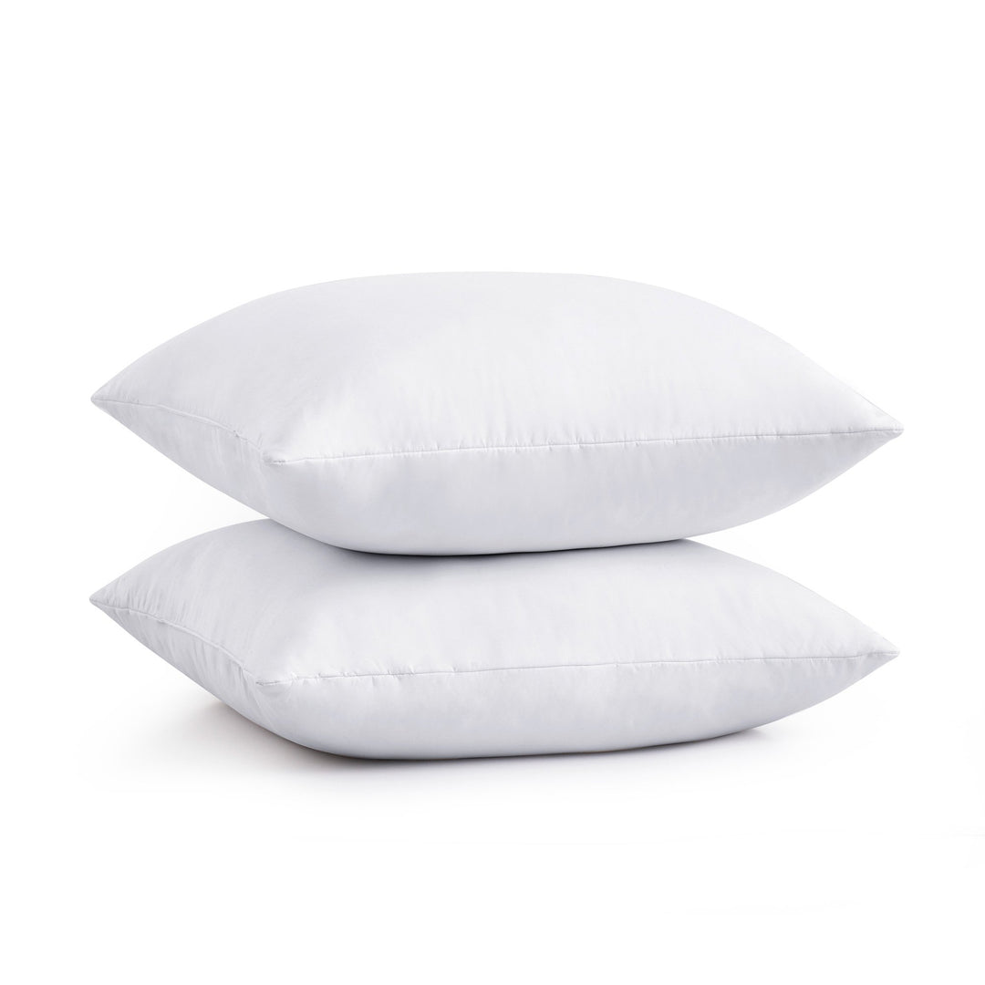 Down Feather Pillow Insert, Square Bed Pillows 12 x 20 inch, 18 x 18 inch, 20 x 20 inch, 26 x 26 inch, Set of 2 Image 4