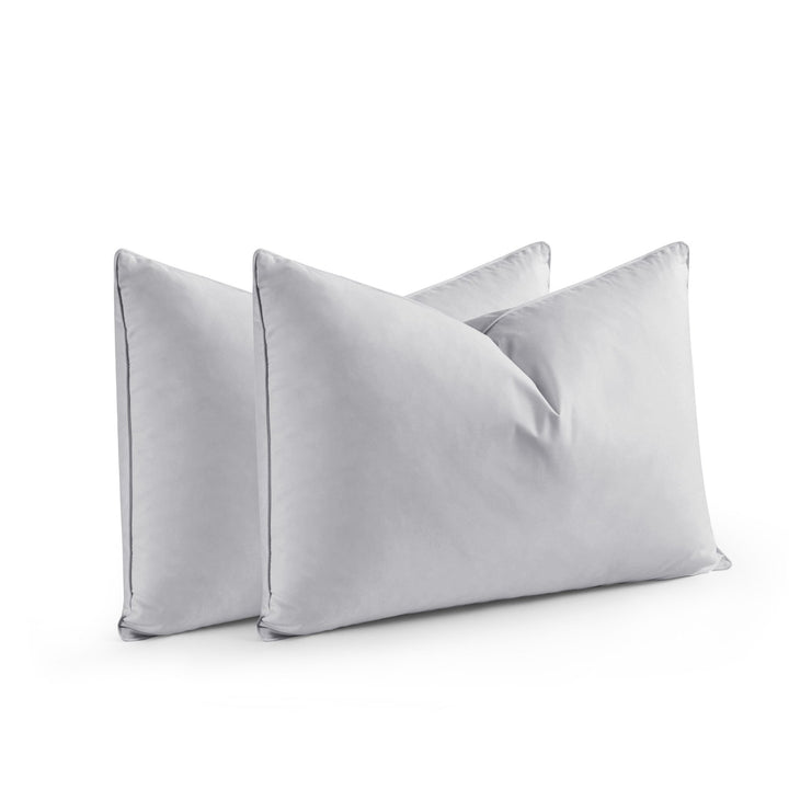 2 Pack Medium Support Goose Feather Down Bed Pillow with Breathable Cotton Cover Image 4