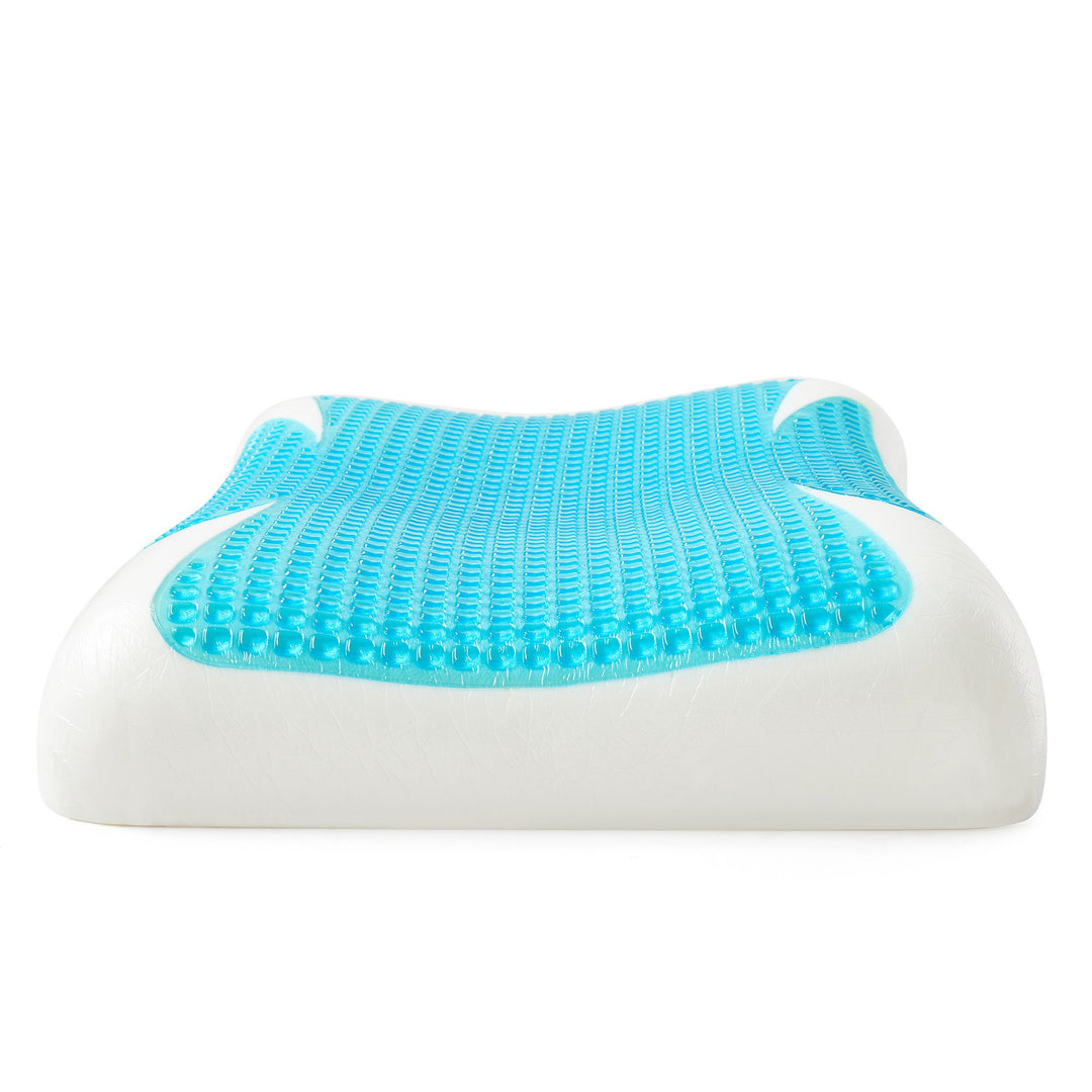 Gel-Infused Memory Foam Bed Pillow, Cooling Pillow for Hot Sleepers, Single Pack Image 6