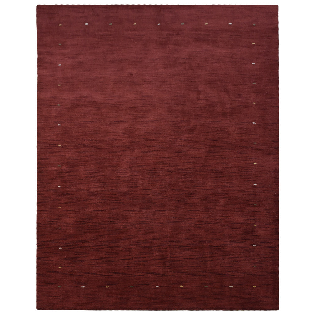 Rugsotic Hand Knotted Wool Area Rug Contemporary Red L00101 5x8 Soft Texture Image 2