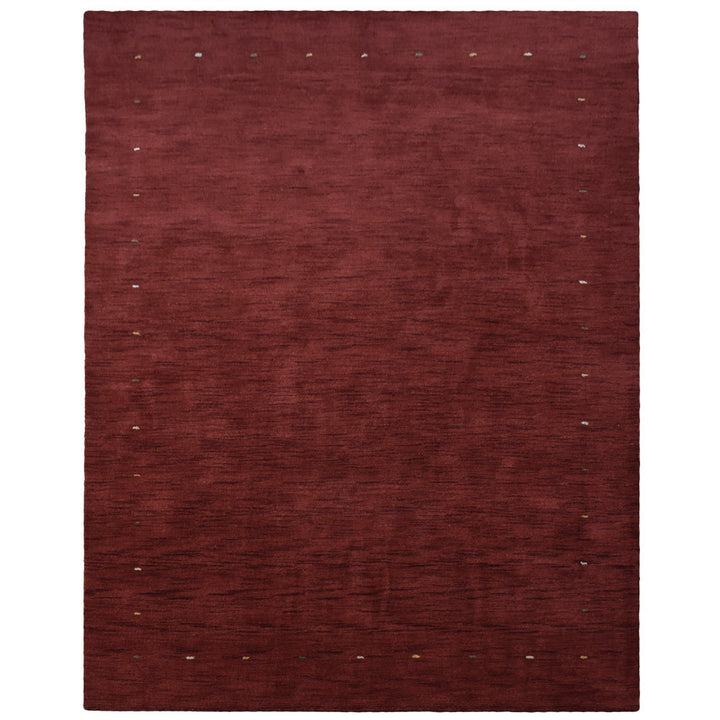 Rugsotic Hand Knotted Wool Area Rug Contemporary Red L00101 5x8 Soft Texture Image 2