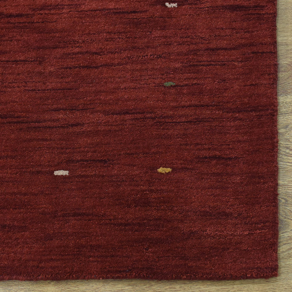 Rugsotic Hand Knotted Wool Area Rug Contemporary Red L00101 5x8 Soft Texture Image 5