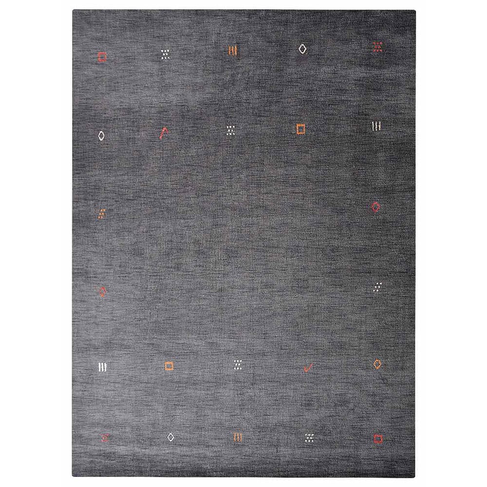 Rugsotic Hand Knotted Wool Area Rug Contemporary Charcoal L00103 5x8 ft Image 2