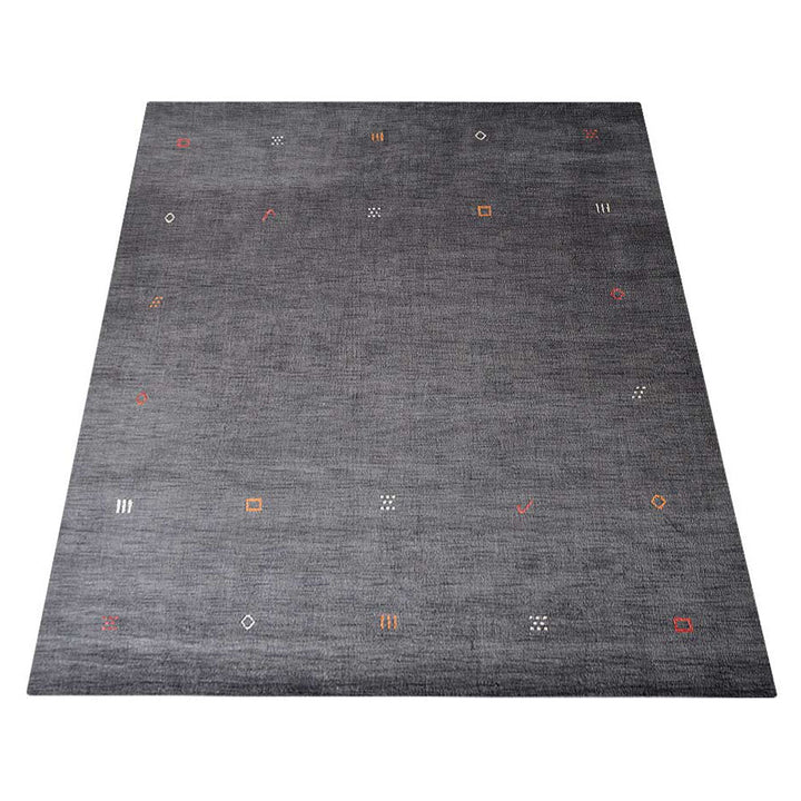 Rugsotic Hand Knotted Wool Area Rug Contemporary Charcoal L00103 5x8 ft Image 3