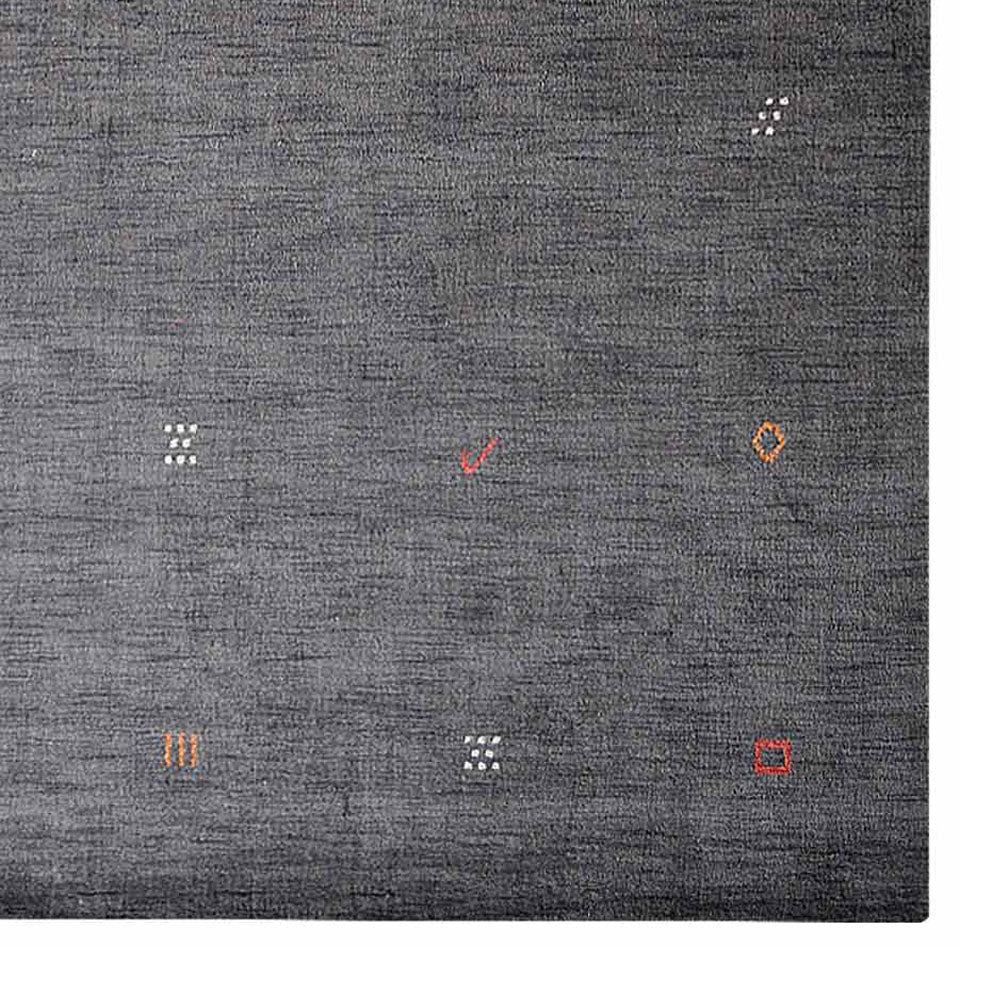 Rugsotic Hand Knotted Wool Area Rug Contemporary Charcoal L00103 5x8 ft Image 4