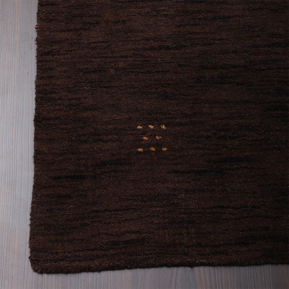 Rugsotic Hand Knotted Wool Area Rug Contemporary Brown 5x7 L00103 Thick Plush Image 5