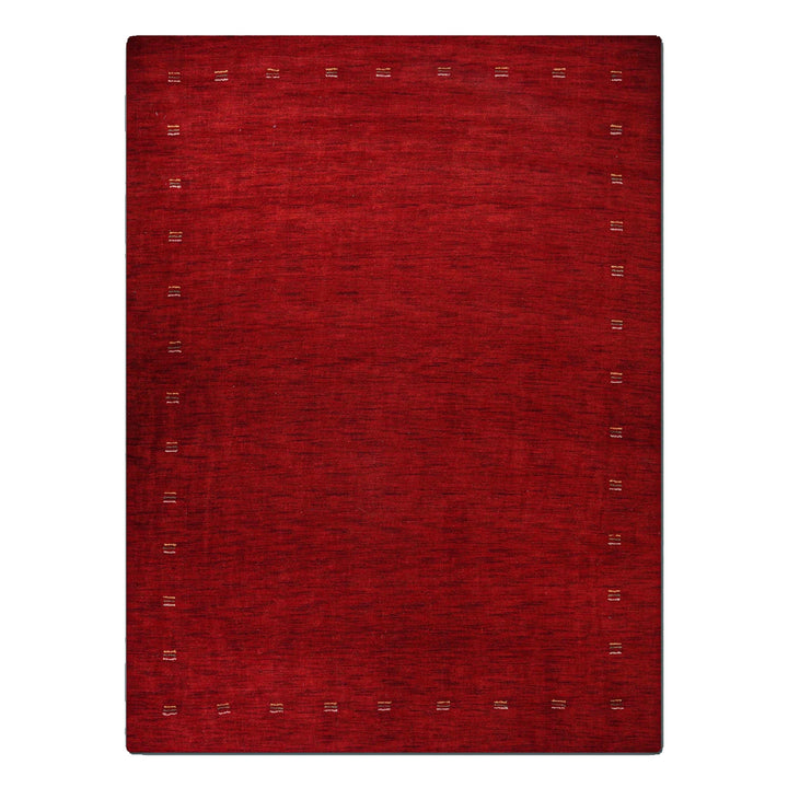 Rugsotic Hand Knotted Wool Area Rug Contemporary Red L00104 5x8 Durable Design Image 4