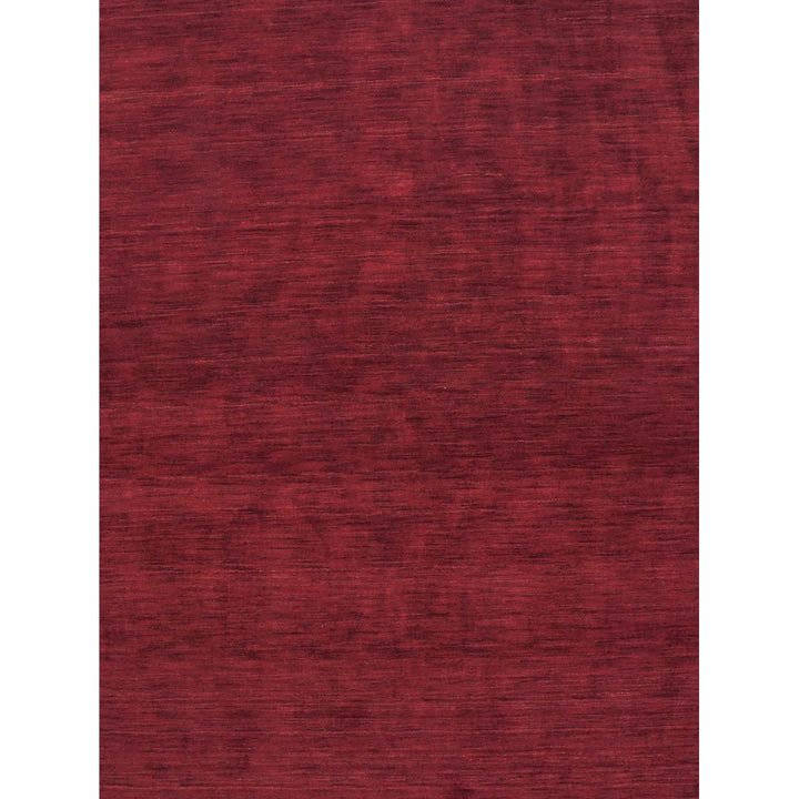 Rugsotic Hand Knotted Wool Area Rug Dark Red 6x9 L00111 Solid Textured Design Image 3