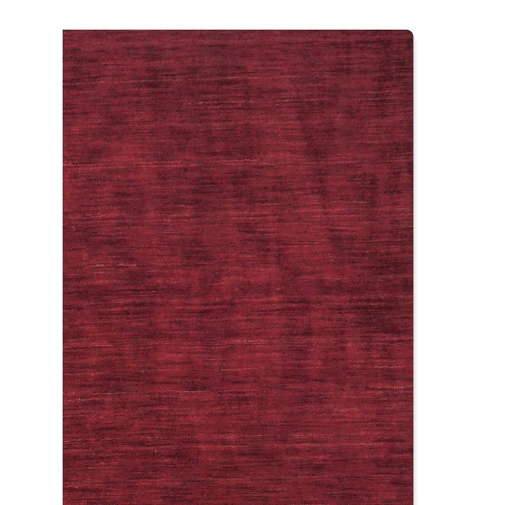 Rugsotic Hand Knotted Wool Area Rug Dark Red 6x9 L00111 Solid Textured Design Image 4