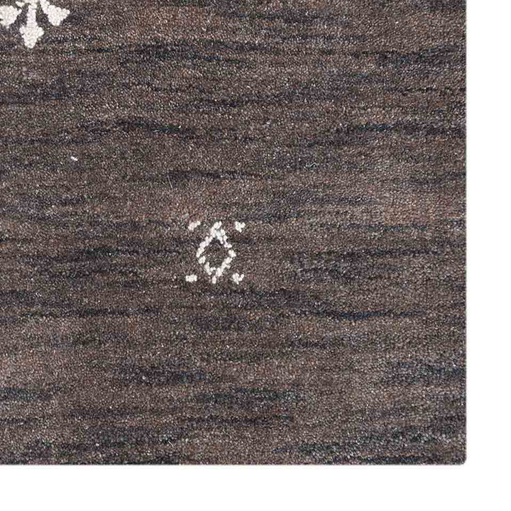 Rugsotic Hand Knotted Wool Area Rug 5x8 Contemporary Brown White L00501 Image 4