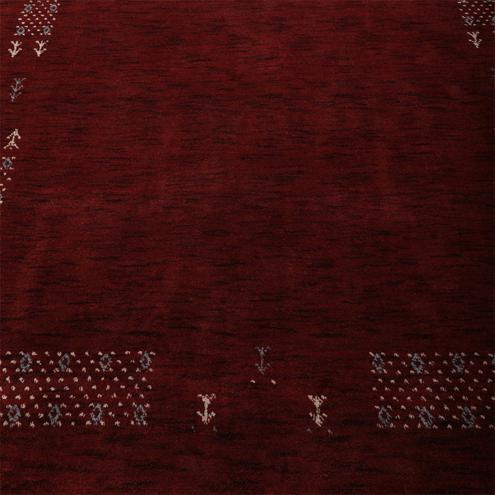 Rugsotic Hand Knotted Wool Area Rug Red Contemporary L00511 5x8 ft Image 4