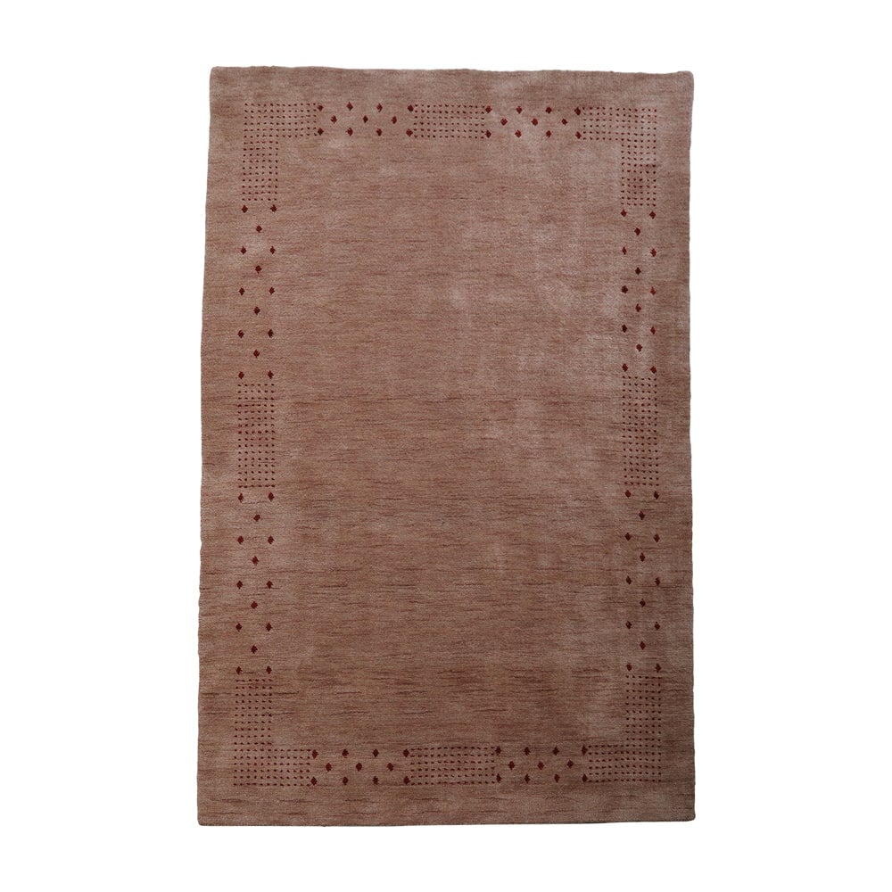 Rugsotic Hand Knotted Wool Area Rug Light Brown Contemporary L00530 5x8 Size Image 2