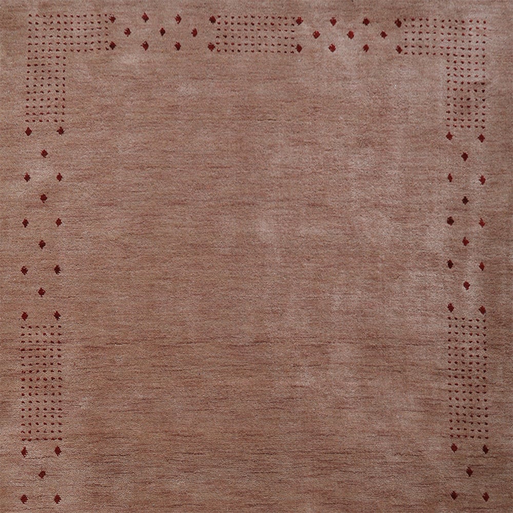 Rugsotic Hand Knotted Wool Area Rug Light Brown Contemporary L00530 5x8 Size Image 4