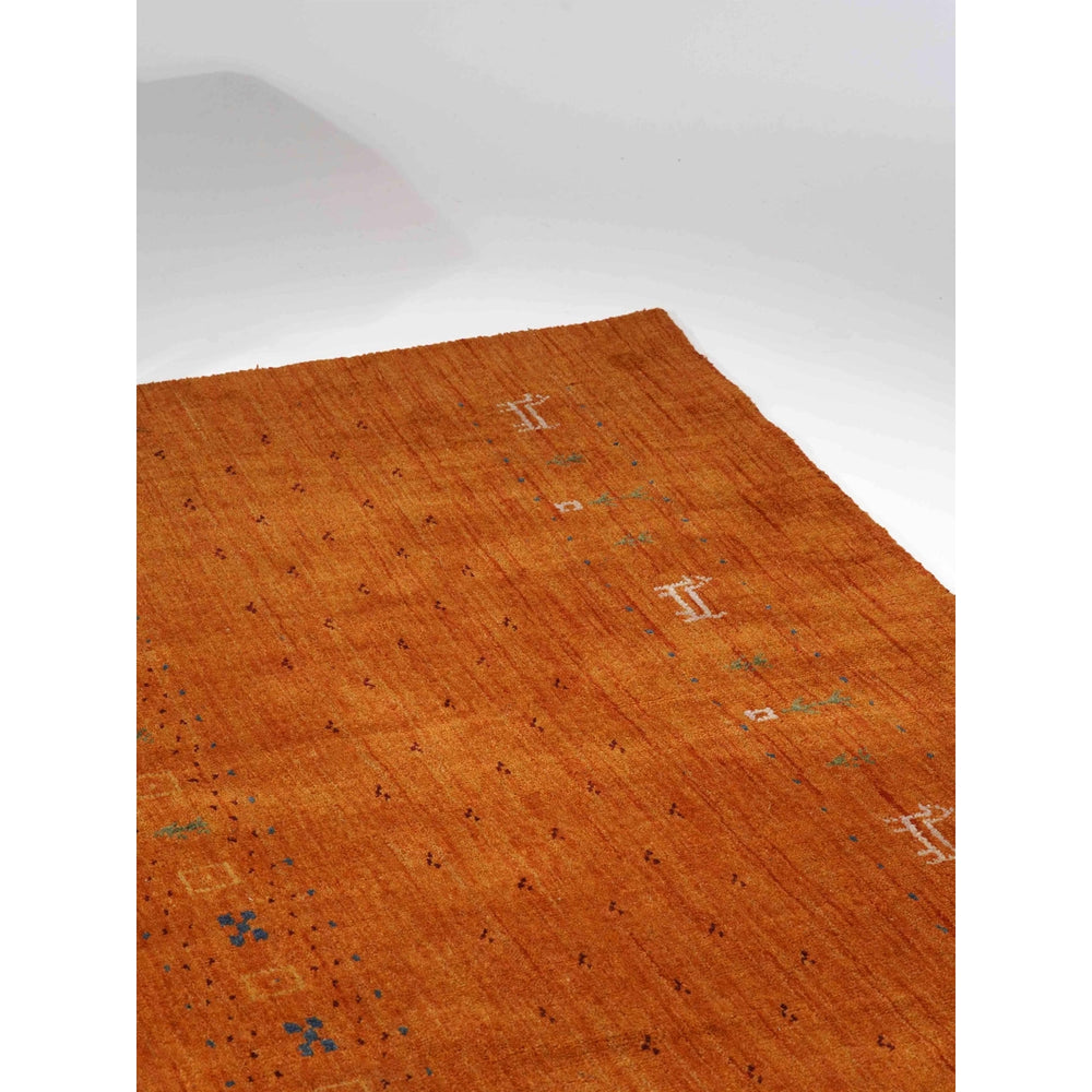 Rugsotic Hand Knotted Area Rug 8x10 Wool Contemporary Orange L00585 Durable Image 2