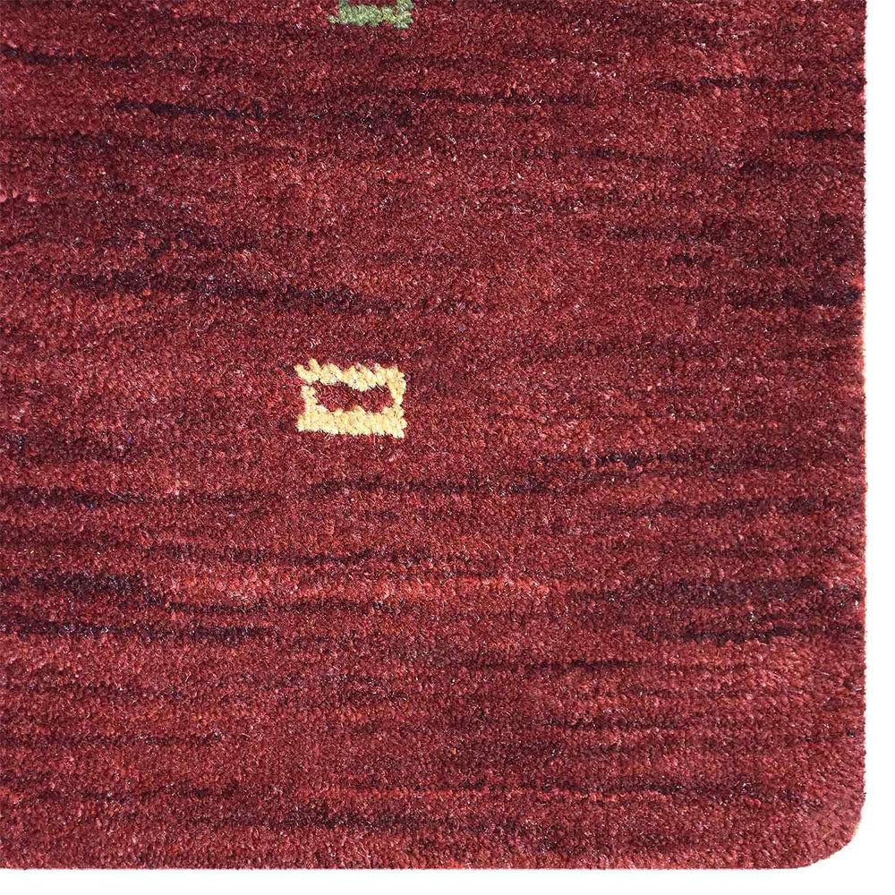 Rugsotic Hand Knotted Wool Area Rug Contemporary Red L0B102 5x8 feet Image 4