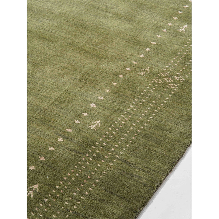 Rugsotic Hand Knotted Wool Area Rug 9x12 Contemporary Green L00508 Image 3