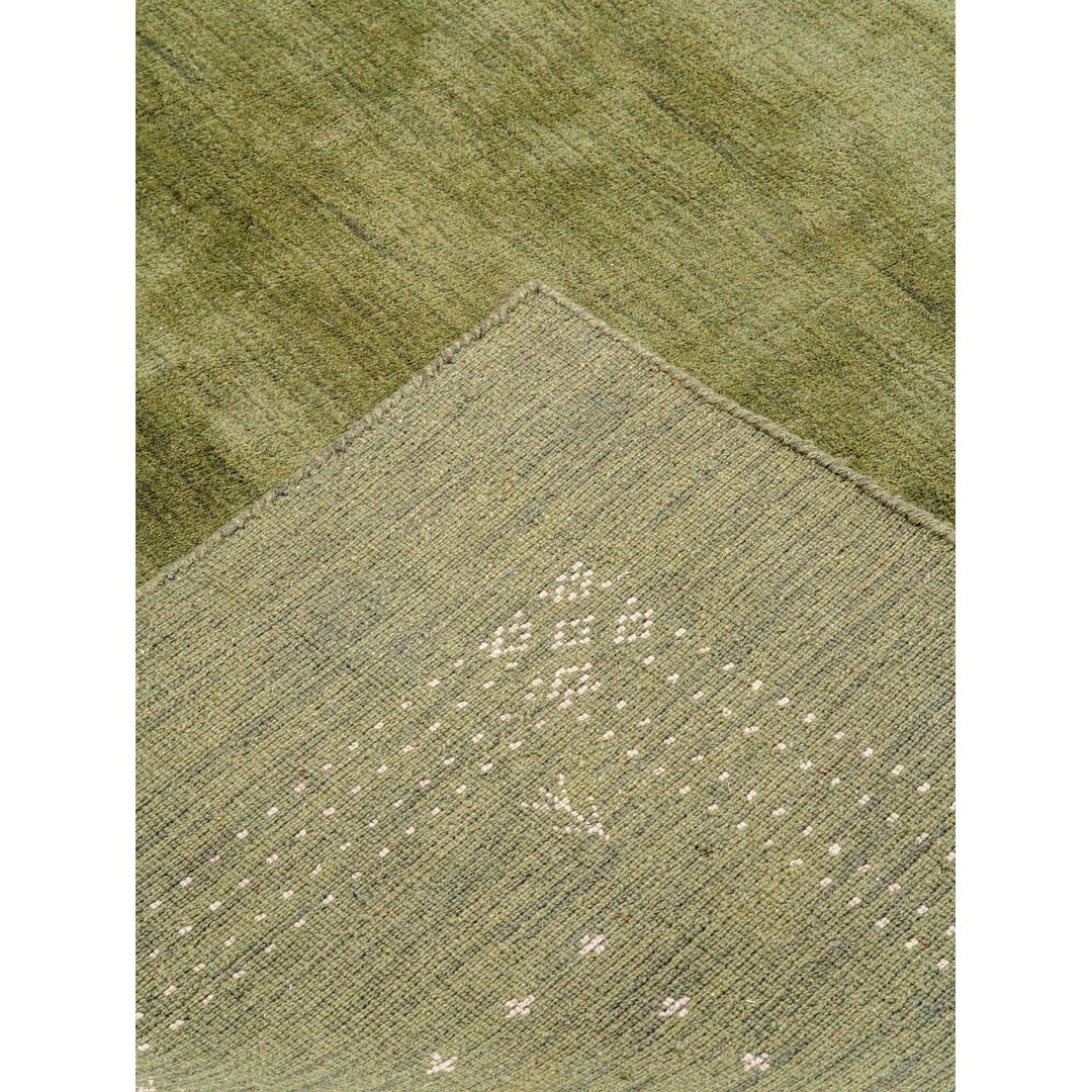 Rugsotic Hand Knotted Wool Area Rug 9x12 Contemporary Green L00508 Image 4