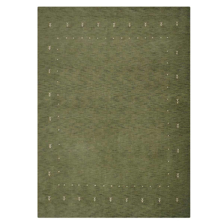 Rugsotic Hand Knotted Wool Area Rug 8x10 Green Contemporary L00535 Image 2