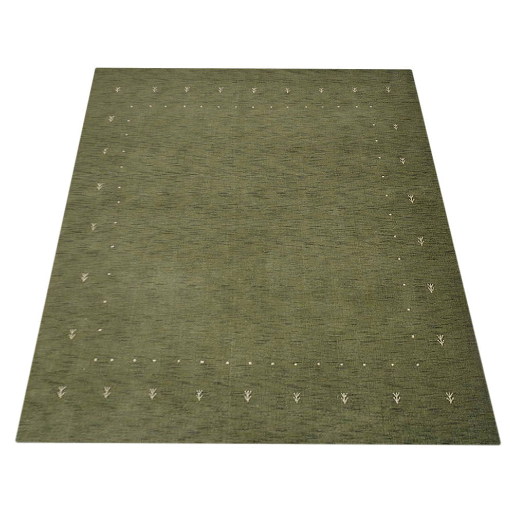 Rugsotic Hand Knotted Wool Area Rug 8x10 Green Contemporary L00535 Image 3