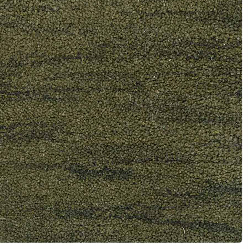 Rugsotic Hand Knotted Wool Area Rug 8x10 Green Contemporary L00535 Image 4