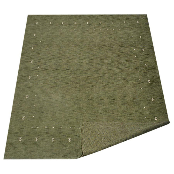 Rugsotic Hand Knotted Wool Area Rug 8x10 Green Contemporary L00535 Image 5