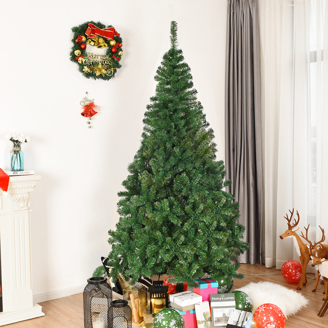 Costway Artificial PVC Christmas Tree W/Stand Holiday Season Indoor Outdoor Green Image 11