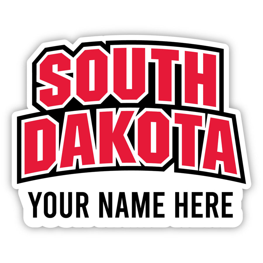 South Dakota Coyotes Customizable Round Vinyl Decal Sticker Officially Licensed Collegiate Product Image 1