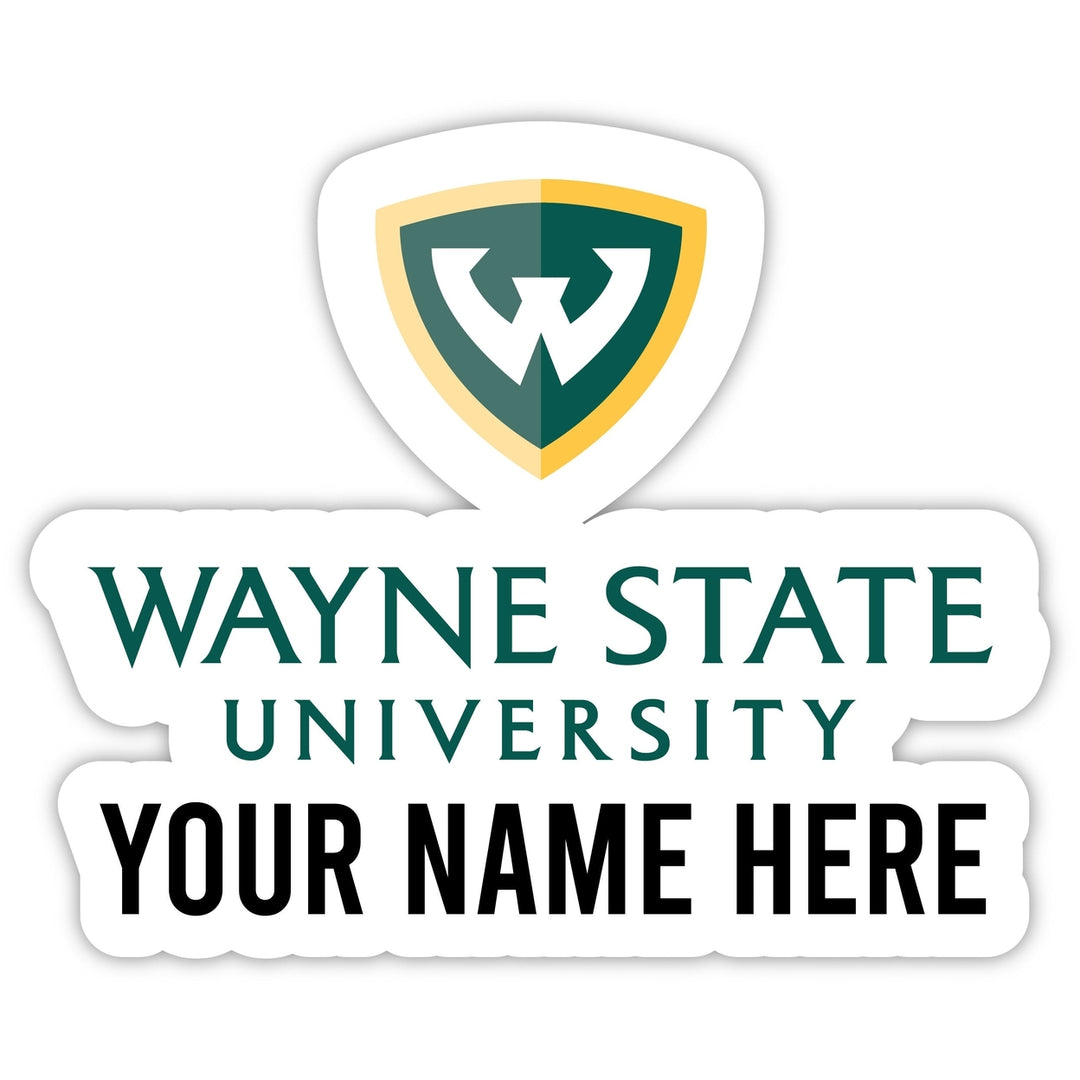 Wayne State Customizable Round Vinyl Decal Sticker Officially Licensed Collegiate Product Image 1