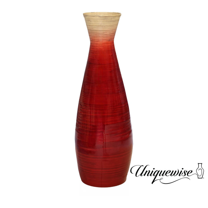 Uniquewise Bamboo Floor Vase Handmade 31.5 Inch Tall for Dried Branches Flowers Image 8