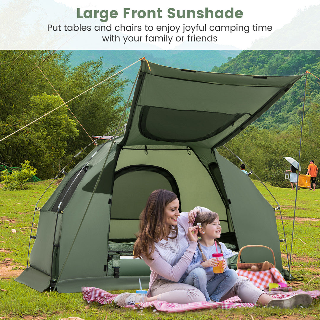 1-Person Compact Portable Pop-Up Tent/Camping Cot w/ Air Mattress and Sleeping Bag Image 4