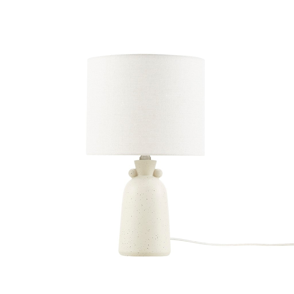 Gracie Mills Mykonos 16" Ceramic Table Lamp GRACE-15824 White Drum Shade Image 1