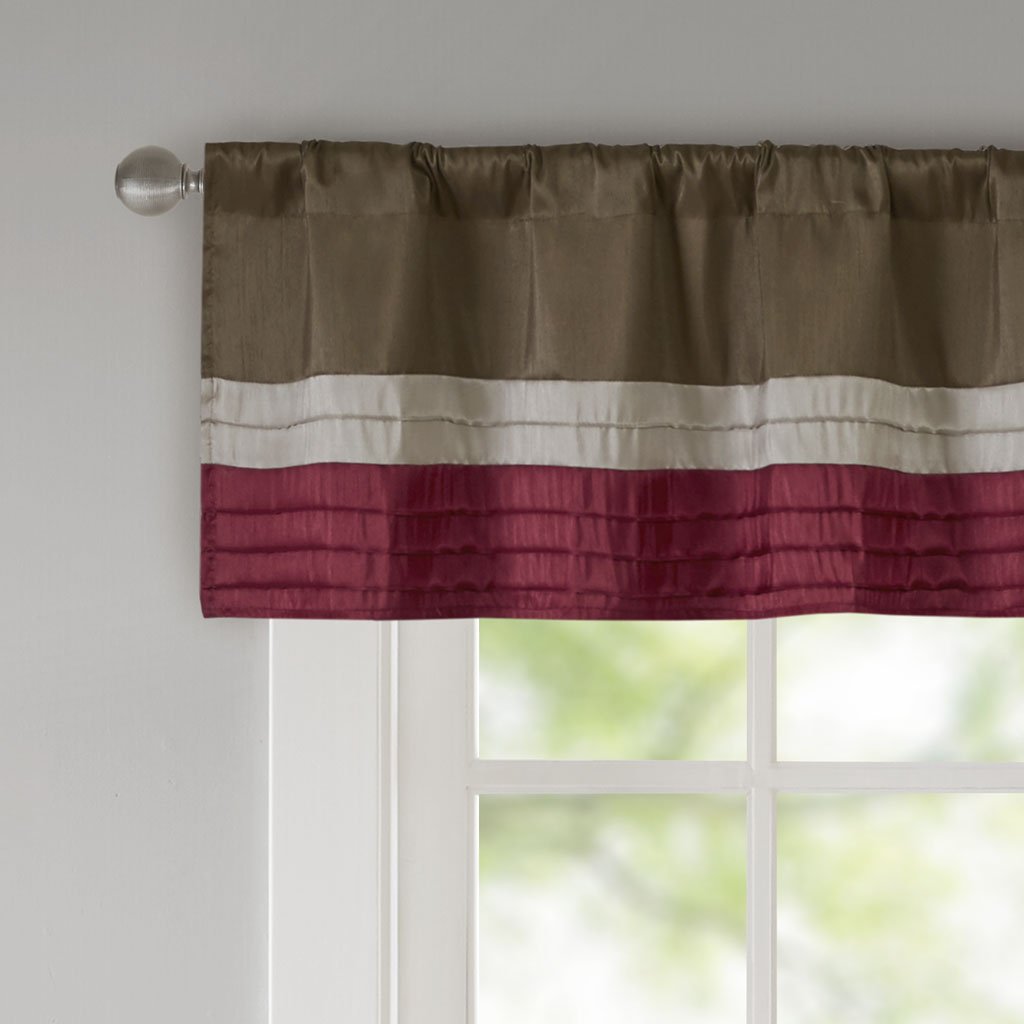 Gracie Mills Nixon Polyoni Pintuck Window Valance GRACE-60 60 Inch Rod Pocket Image 6