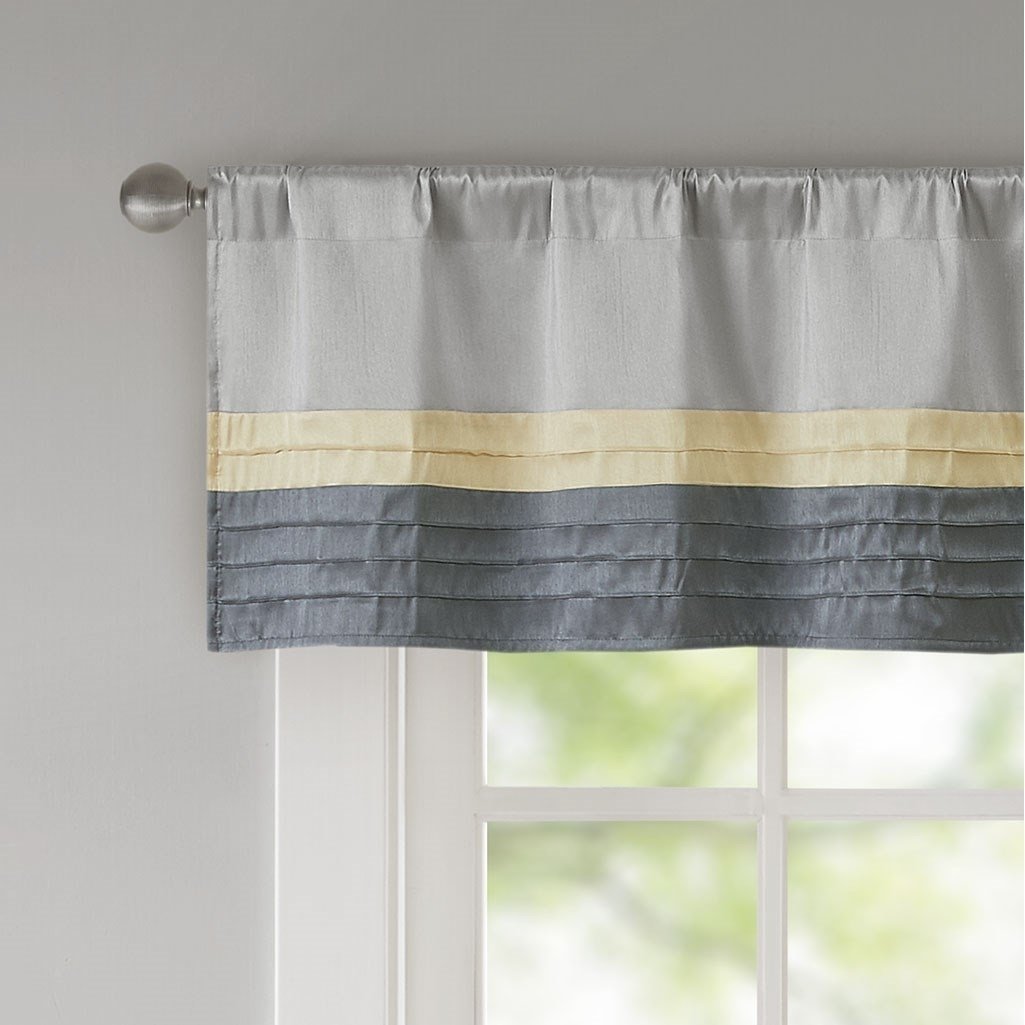 Gracie Mills Nixon Polyoni Pintuck Window Valance GRACE-60 60 Inch Rod Pocket Image 8