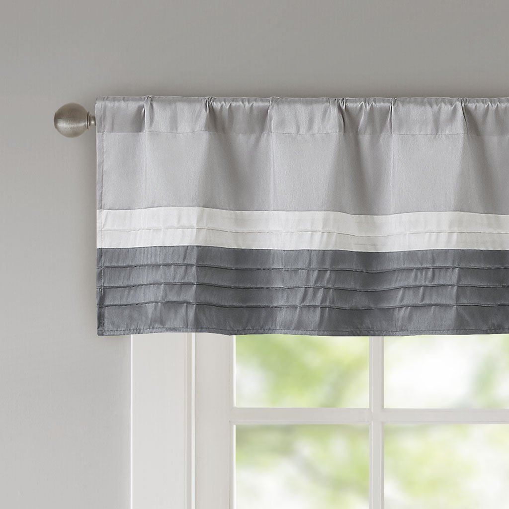 Gracie Mills Nixon Polyoni Pintuck Window Valance GRACE-60 60 Inch Rod Pocket Image 10