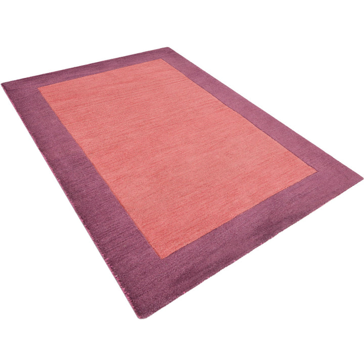 Hand Tufted Wool 4x6 Area Rug Contemporary Orange Purple K00201 Image 3