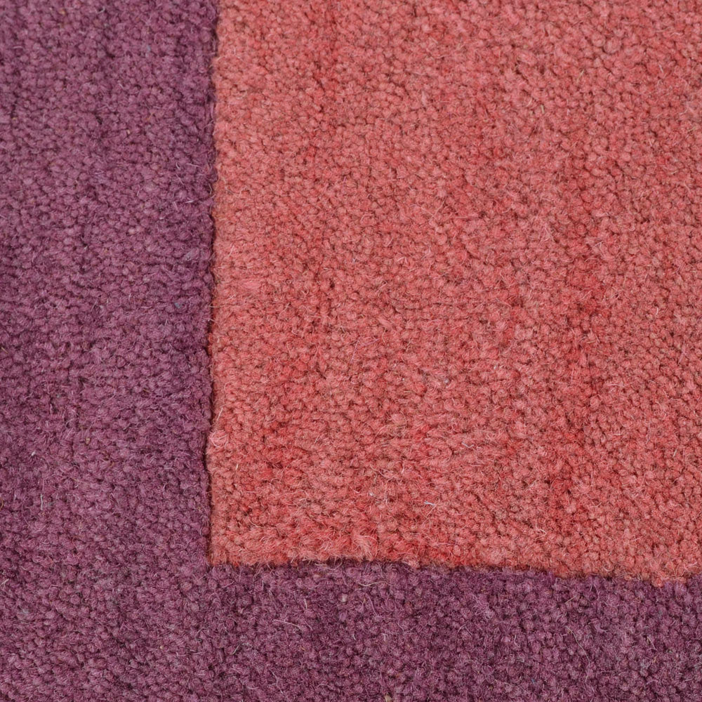 Hand Tufted Wool 4x6 Area Rug Contemporary Orange Purple K00201 Image 4