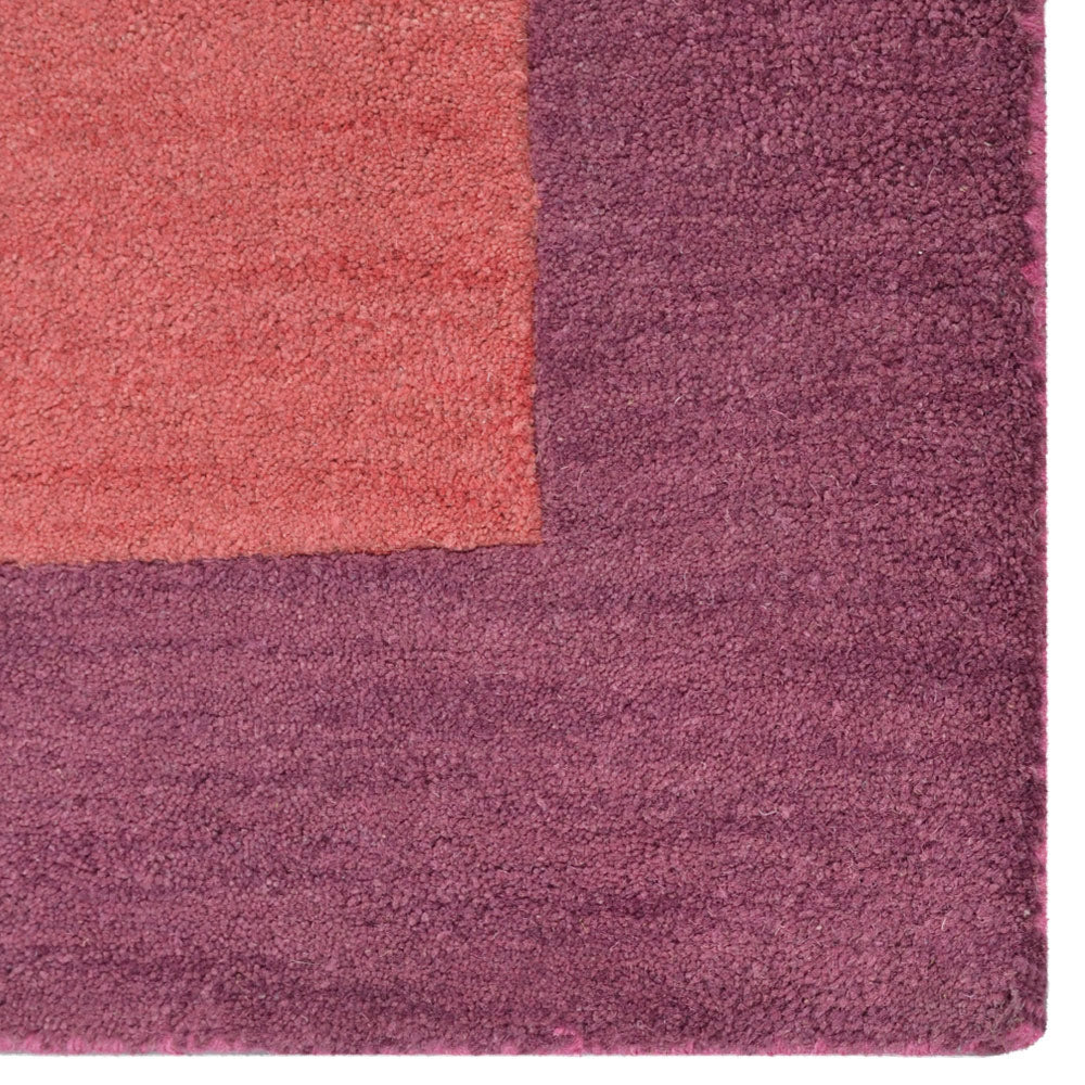 Hand Tufted Wool 4x6 Area Rug Contemporary Orange Purple K00201 Image 5