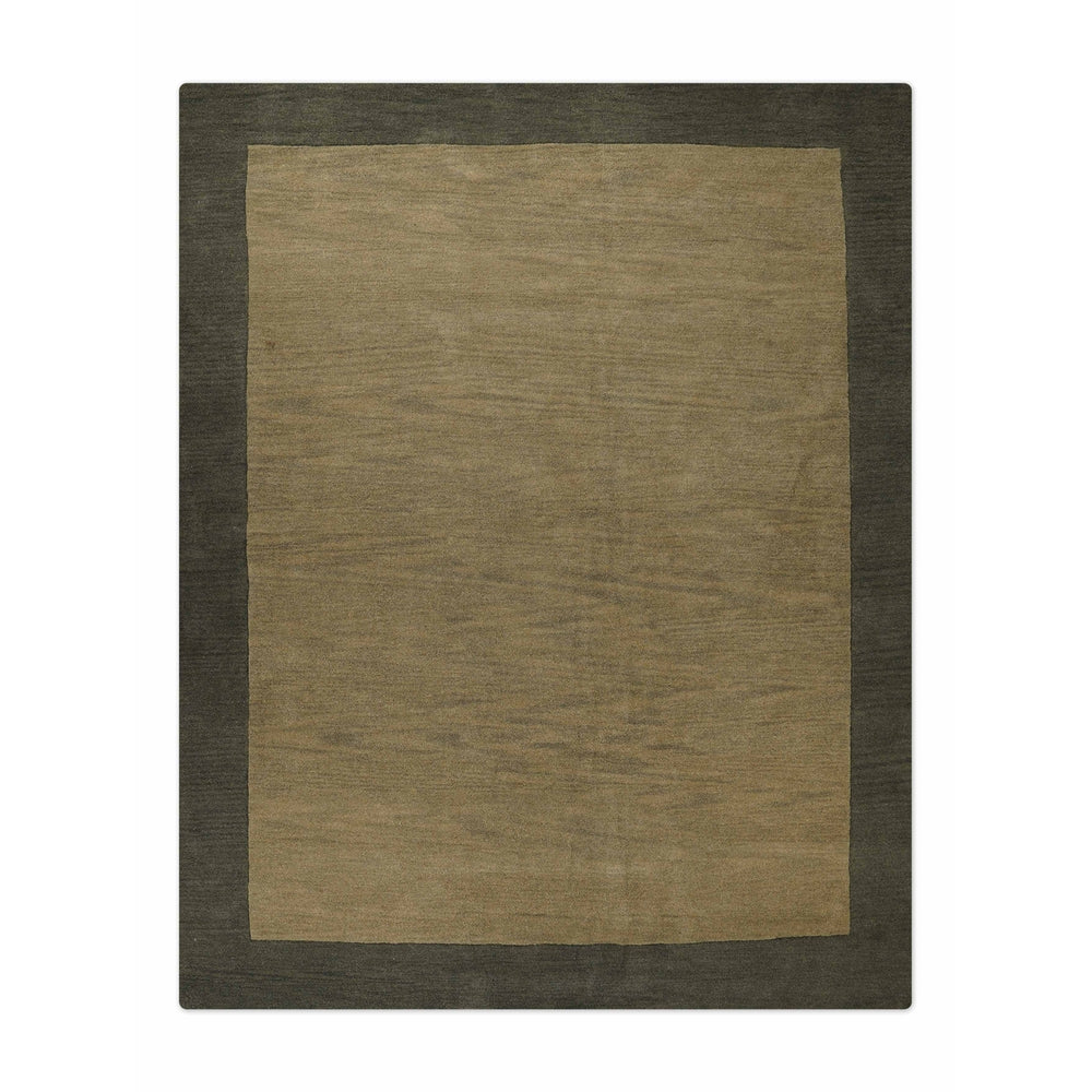 Hand Tufted Wool Area Rug 8x10 Green Contemporary K00201 Soft High-Pile Image 2