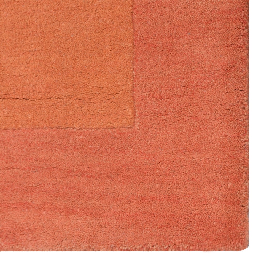 Hand Tufted Wool Area Rug Light Orange 5x8 Contemporary K00201 Eco-Friendly Image 5