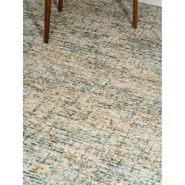 Hand Tufted Wool Area Rug Blue Beige KWC111 Soft High-Pile Eco-Friendly Image 3