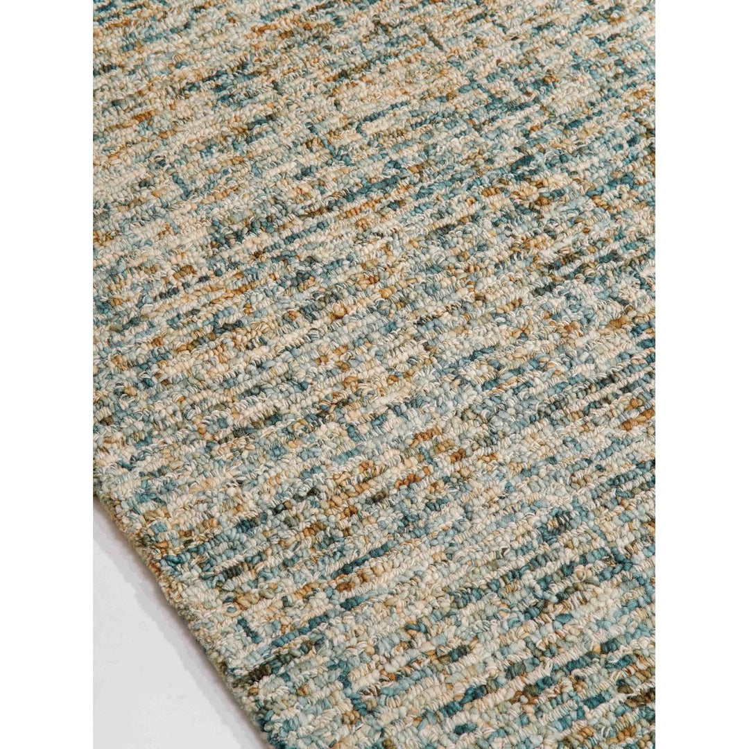 Hand Tufted Wool Area Rug Blue Beige KWC111 Soft High-Pile Eco-Friendly Image 5