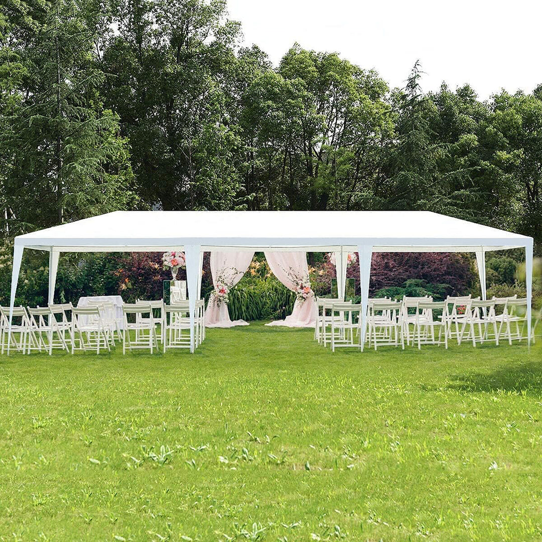 10 x 30 Outdoor Gazebo Canopy Wedding Party Patio Tent White Image 3