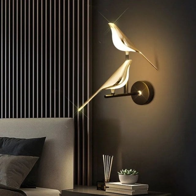 LED Golden Bird Wall Lamp Image 1