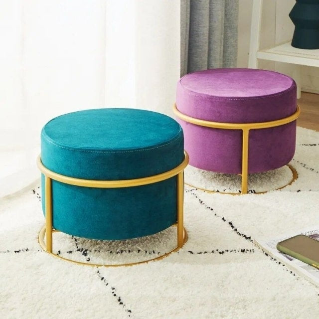 Adjustable Nordic Luxury Flannel Stool Image 1