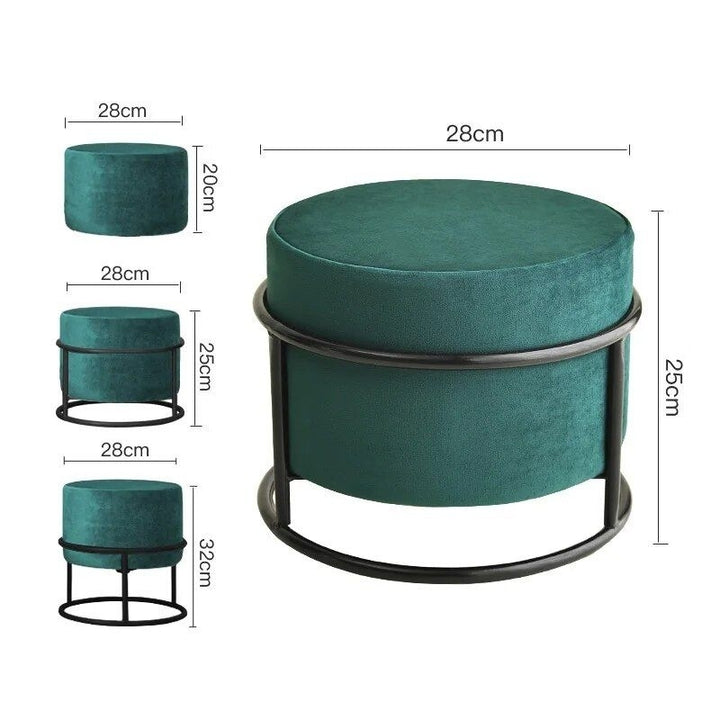 Adjustable Nordic Luxury Flannel Stool Image 4