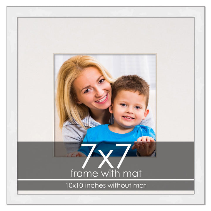 Modern White Frame with White Photo Mat, UV Acrylic Front, Foam Board Backing, 60 Sizes Available Image 2