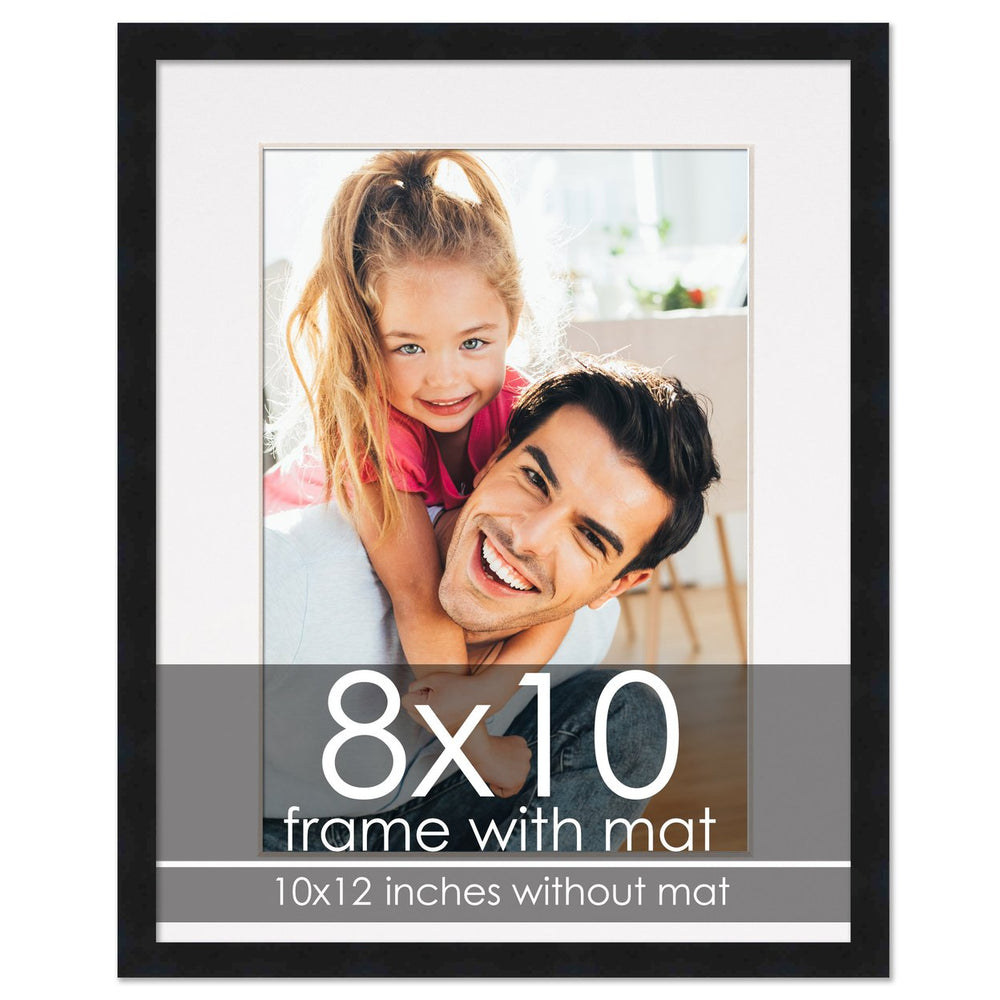 Modern Black Frame with White Photo Mat, UV Acrylic Front, Foam Board Backing, 60 Sizes Available Image 2